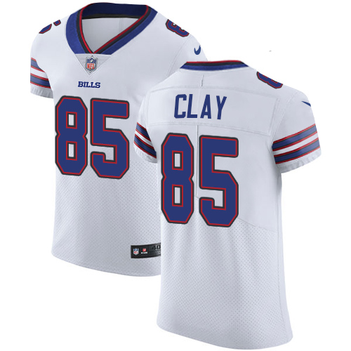 Nike Bills #85 Charles Clay White Men's Stitched NFL Vapor Untouchable Elite Jersey